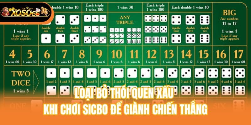 Loại bỏ thói quen xấu khi chơi sicbo để giành chiến thắng